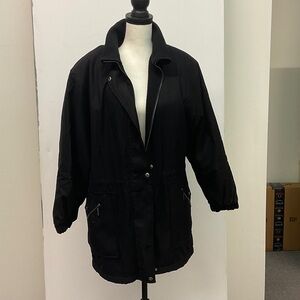 Liz Claiborne M Cozy Black Coat/Jacket Fleece Lining